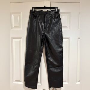 NWOT Abercrombie Leather Straight Leg Pants
